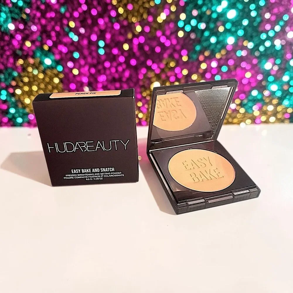 HUDA BEAUTY Easy Bake & Snatch Pressed Brightening Powder PEACH PIE NIB 0.29 oz